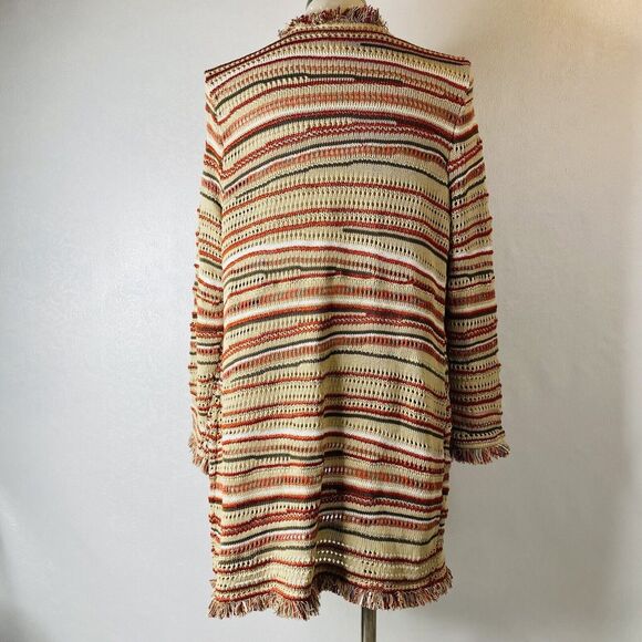 Chico's Sz 1 M Petite Crochet Knit Cardigan - Picture 10 of 15